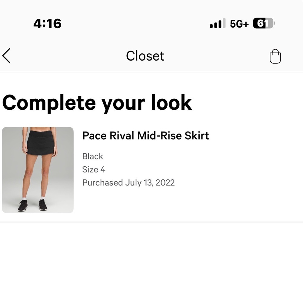 Lululemon Black Women's skort
